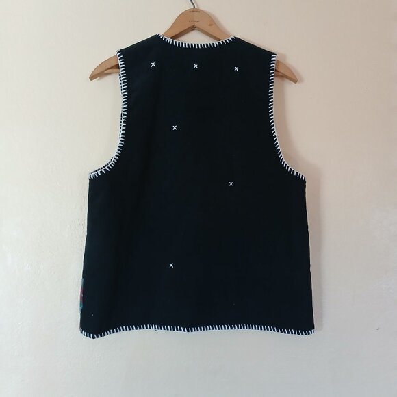 Vintage Susan Bristol Petites Christmas Sweater Vest Women's Medium - Picture 5 of 6